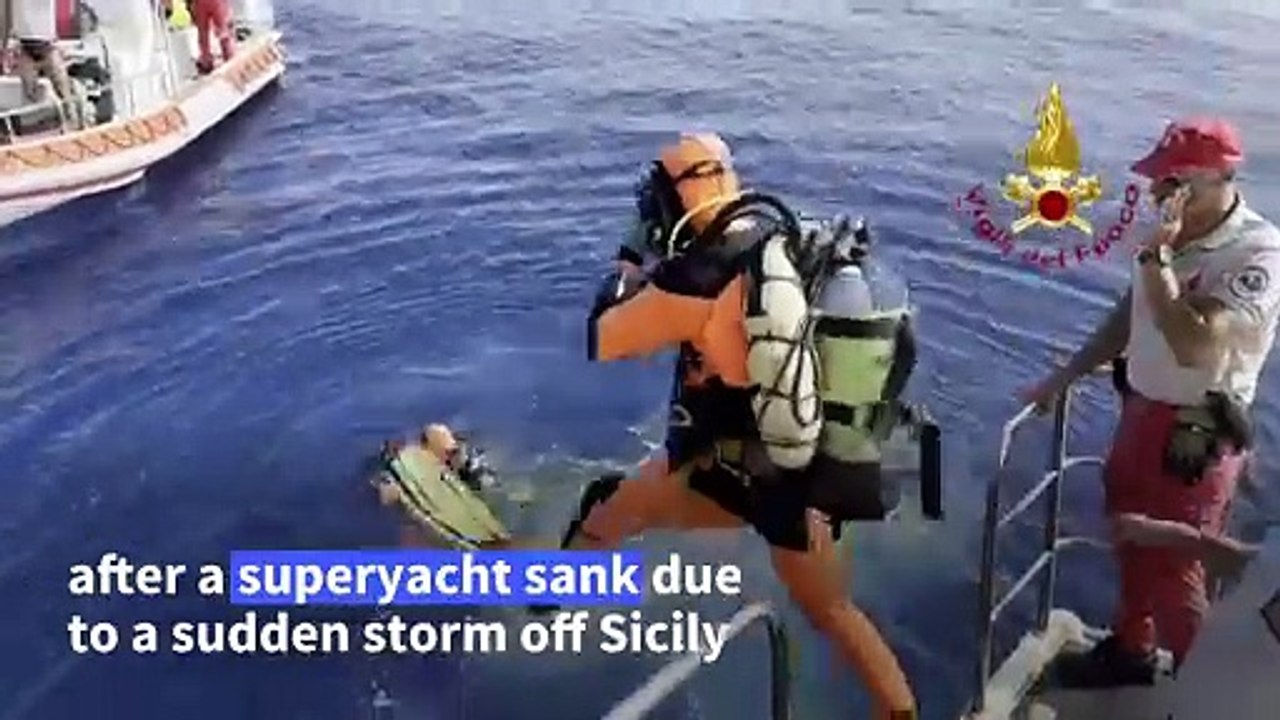Rescuers search in Sicily after superyacht sinks