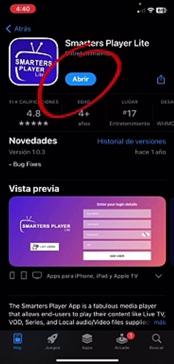 Instalacion para Iphone