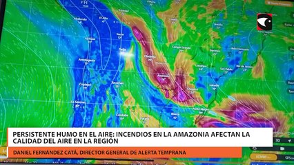 Persistente humo en el aire incendios en la Amazonia afectan la calidad del aire en la región