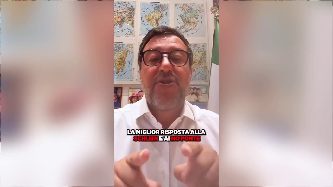 SALVINI RISPONDE AD ELLY SCHLEIN SUL PONTE SULLO STRETTO DI MESSINA