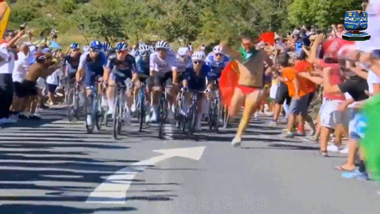 Half-Naked Fan Slammed Over ‘Disgraceful’ act as Cyclist is Left Raging at Crowd in Chaotic Race
