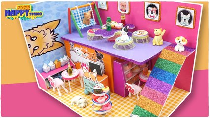 Build and Decor Mini Cute Puppy Dog House And Birthday Bakery from Cardboard