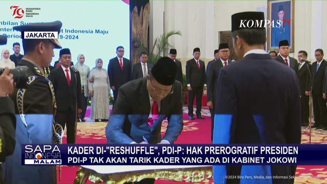 Yasonna Laoly Kena 'Reshuffle' jokowi, PDI-P Tidak Tarik Menteri yang Tersisa di Kabinet