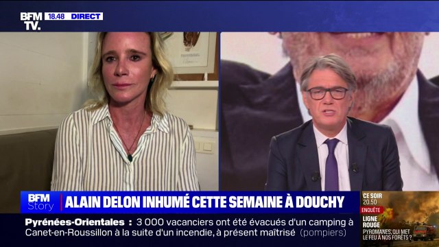 C'est très émouvant pour moi de voir ces images à Douchy explique Géraldine Danon, filleule d'Alain Delon