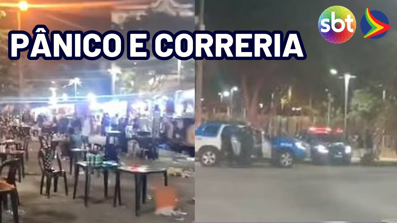 Vídeos mostram momento do tiroteio em praça no...