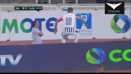 Football Crazy Goal Celebration , Aek Athens Vs Paok