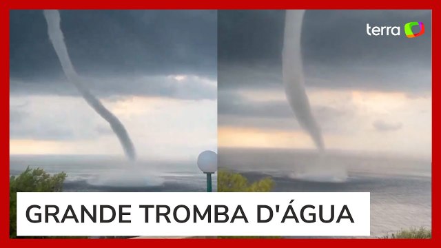 Banhistas registram tromba d'água em praia na Itália