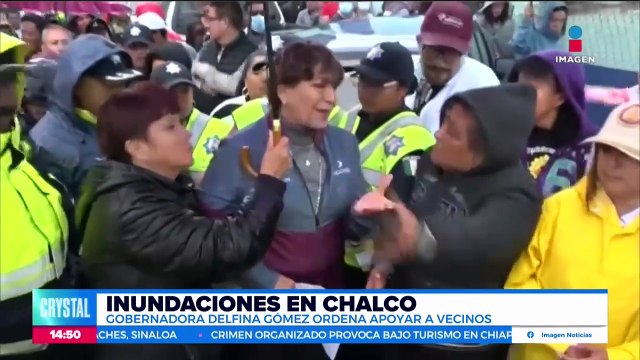 Delfina Gómez ordena apoyar a los vecinos afectados por las inundaciones en Chalco