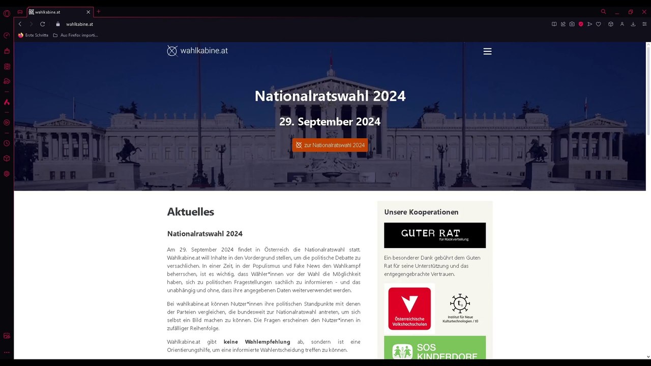 Wahlomat Nationalratswahl 2024