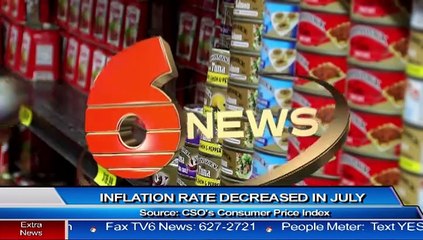 INFLATION RATE DECREASED IN JULY