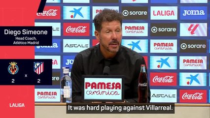 Simeone happy with opening day draw