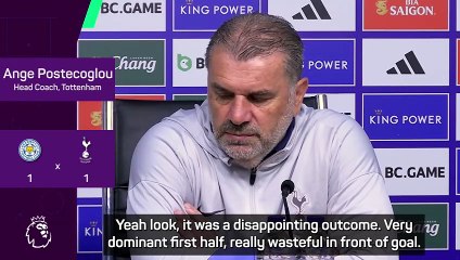 'Didn't get the reward our football deserved' - Postecoglou on Leicester draw