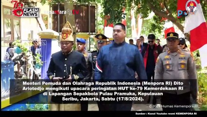 Menpora dan Menparekraf Hadir dalam Upacara HUT ke-79 RI di Kepulauan Seribu