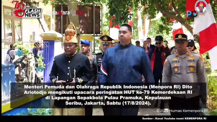 Menpora dan Menparekraf Hadir dalam Upacara HUT ke-79 RI di Kepulauan Seribu