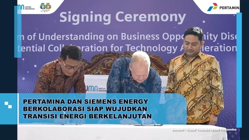 Pertamina dan Siemens Energy Berkolaborasi Siap Wujudkan  Transisi Energi Berkelanjutan