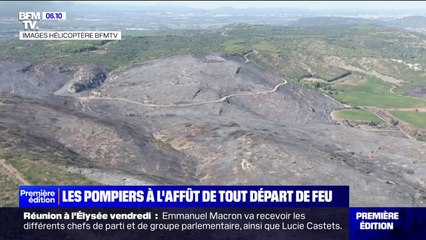 Hérault: 350 hectares ravagés par les flammes, les pompiers toujours à l'affût