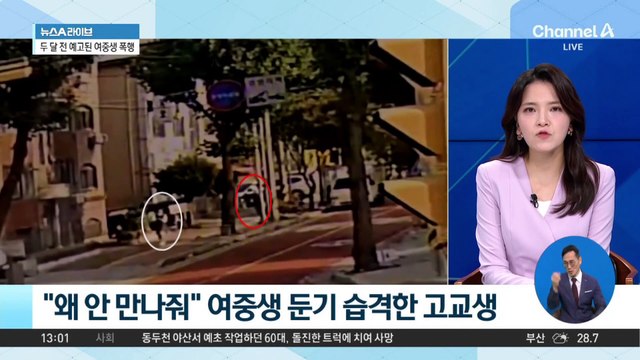 “왜 안 만나줘” 여중생 둔기 습격한 고교생