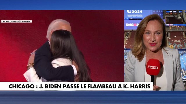 Elisabeth Guedel, correspondante CNEWS aux Etats-Unis, a qualifié de moment historique le «passage de flambeau» entre Joe Biden et Kamala Harris