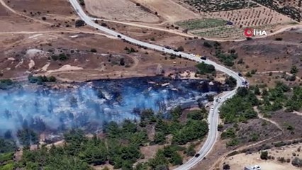 Bozcaada'daki yangını başlatan zanlı güvenlik kamerasında