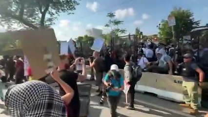 Democratas, manifestantes. Chicago, pró-palestina