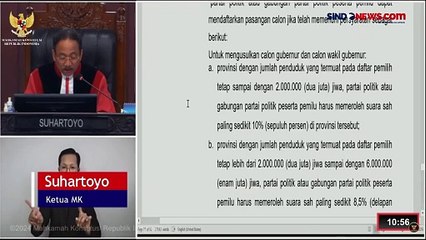 Tok! MK Putuskan Parpol Bisa Usung Cagub Meski Tak Punya Kursi di DPRD