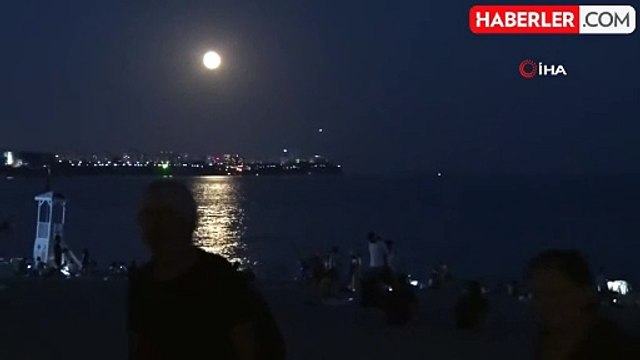 Antalya'da Süper Ay manzarası hayran bıraktı