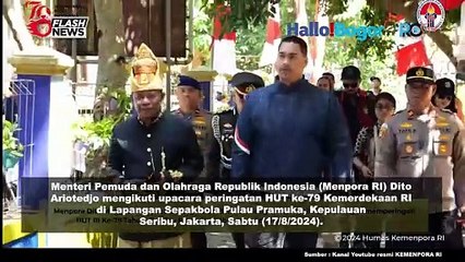 Menpora Dito Ariotedjo Hadiri Upacara HUT ke-79 RI di Pulau Pramuka, Kepulauan Seribu