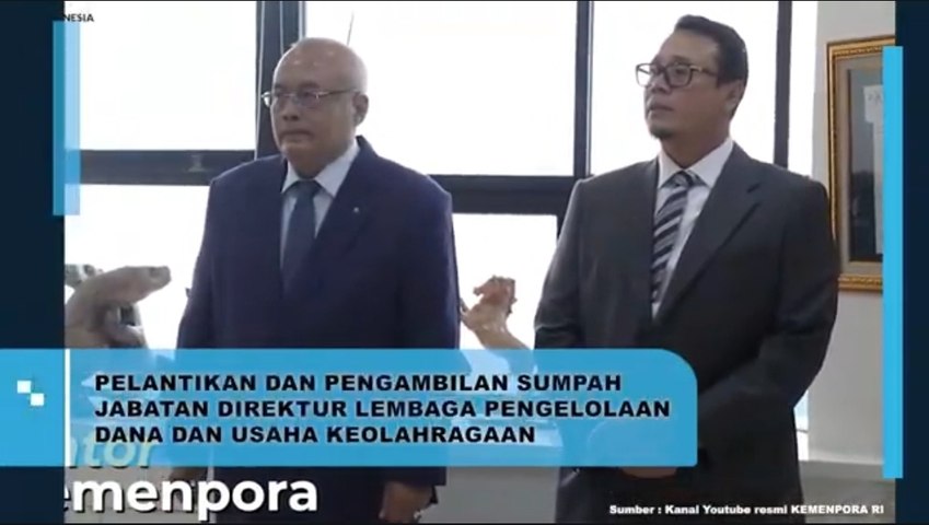 Pelantikan dan Pengambilan Sumpah Jabatan Direktur Lembaga Pengelolaan Dana dan Usaha Keolahragaan