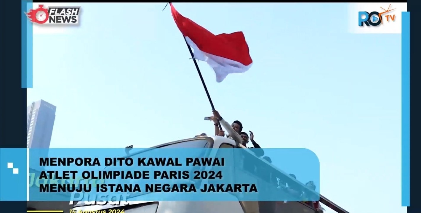 Menpora Dito Kawal Pawai Atlet Olimpiade Paris 2024 Menuju Istana Negara Jakarta