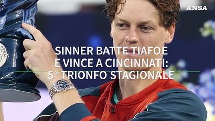 Sinner batte Tiafoe e vince a Cincinnati