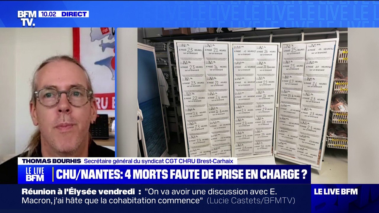"À Brest, on a recensé plus de 130 patients qui ont attendu plus de 20 heures sur un brancard aux urgences", regrette Thomas Bourhis (CGT CHRU Brest-Carhaix)
