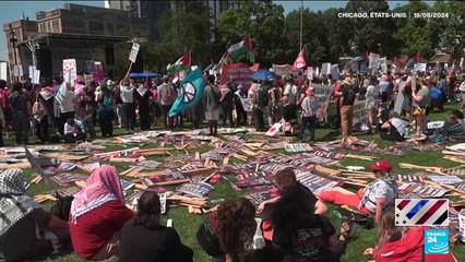 États-Unis : manifestation pro-palestinienne en marge de l'ouverture de la convention démocrate