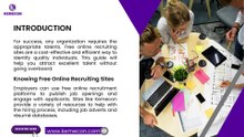 Beginner's Guide to Using a Free Online Recruiting Site