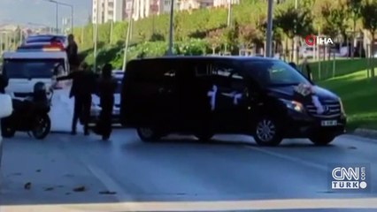 Bursa'da düğün konvoyu terörü kamerada!