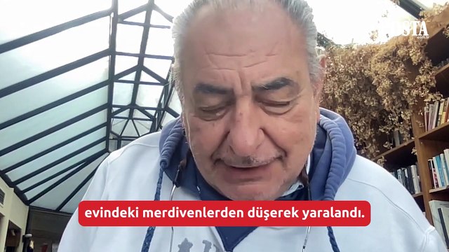 Merdivenlerden düşen gazeteci Reha Muhtar hastaneye kaldırıldı