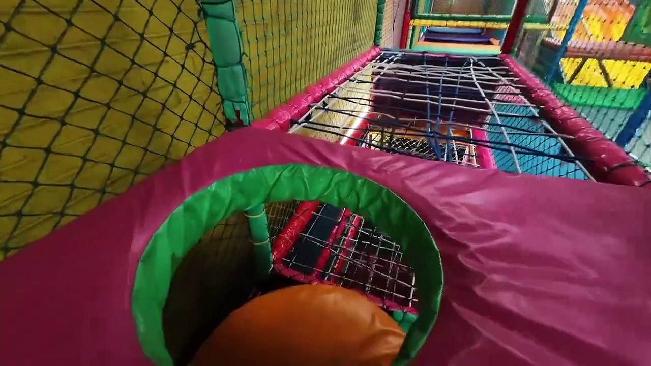 Police drones fly through children's soft play centre