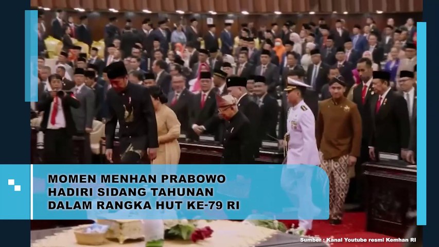 Momen Menhan Prabowo Hadiri Sidang Tahunan Dalam Rangka HUT ke-79 RI