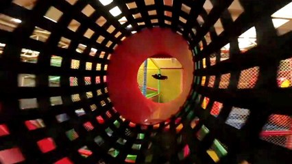 Footage shows police training drone pilots - in a kid's soft play centre