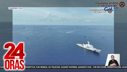 BRP Magbanua, pinalibutan ng mga barko, speedboat at rubber boat ng China Coast Guard | 24 Oras