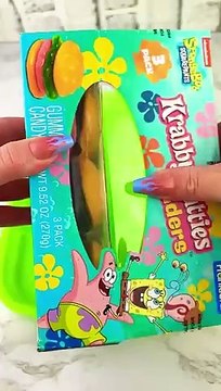 Packing School Lunch with SPONGEBOB Candy Satisfying Video ASMR
