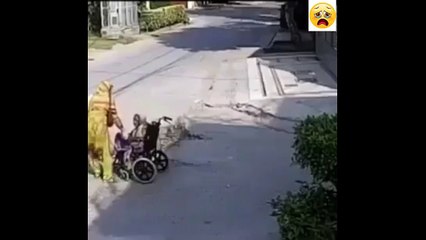 Snatching From Old Disable Woman ..  Sad Reality