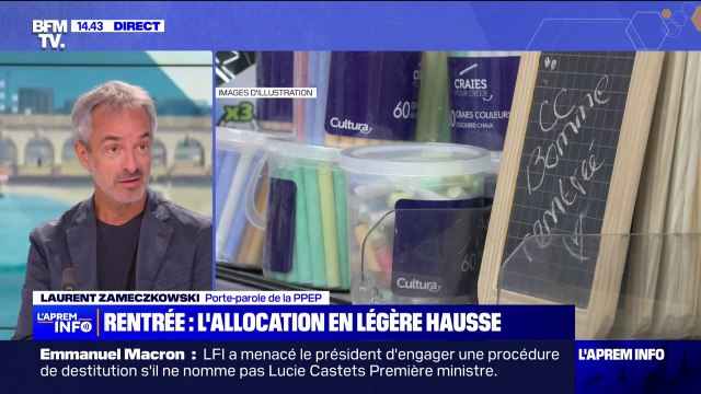 Coût de la rentrée scolaire: On voudrait pour les fournitures essentielles une meilleure prise en charge , réclame Laurent Zameczkowski, porte-parole de la Peep