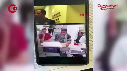 Dönerciyi eşine mesaj attığı için vurmuş; olay kamerada