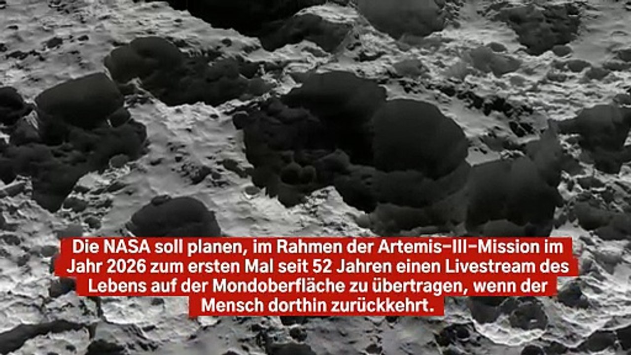 Fernsehaufnahmen vom Mond könnten während der Mission 2026 gezeigt werden