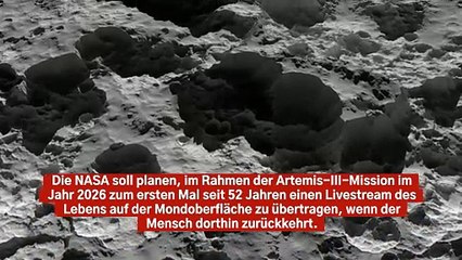 Fernsehaufnahmen vom Mond könnten während der Mission 2026 gezeigt werden