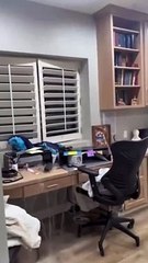Le bureau de ce couple est complètement détruit après cette inondation