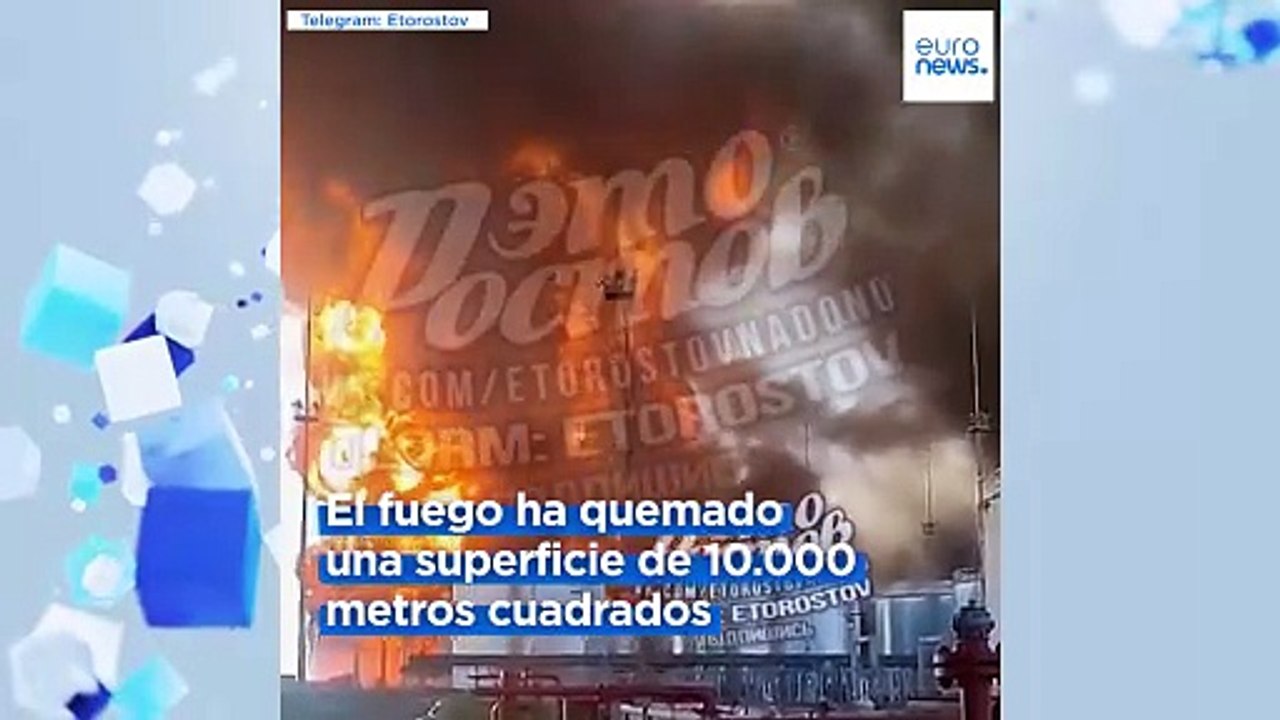 Un depósito de petróleo ruso arde por tercer día consecutivo tras un ataque ucraniano con drones