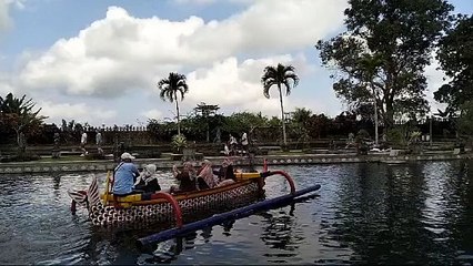 Boat ride in Tirta Gangga Bali