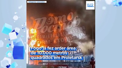 Depósito de petróleo russo arde há três dias após ataque ucraniano