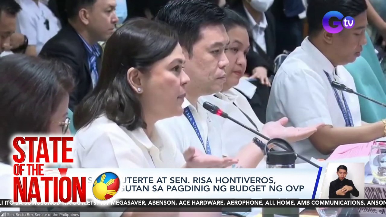 VP Sara Duterte at Sen. Risa Hontiveros, nagkasagutan sa pagdinig ng budget ng OVP | SONA